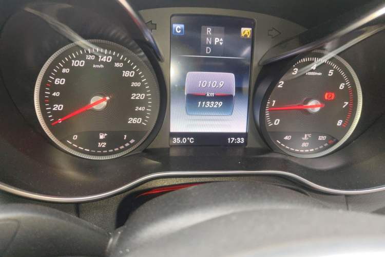 Used Mercedes-Benz C-Class 2017 C 200 Sport Edition Odometer Close Up