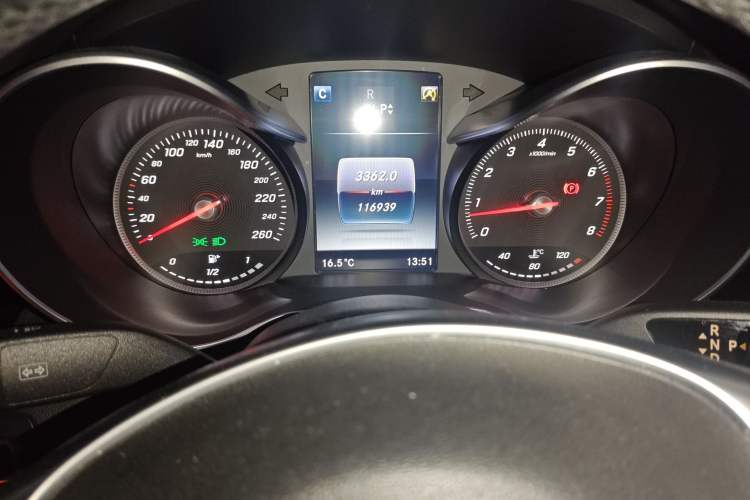 Used Mercedes-Benz C-Class 2017 C 200 Sport Edition Odometer Close Up