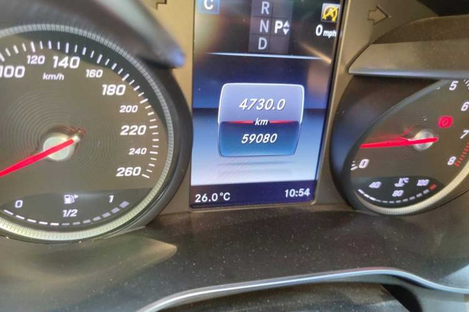 Used Mercedes-Benz C-Class 2017 Facelift C 200 Coupe Odometer Close Up