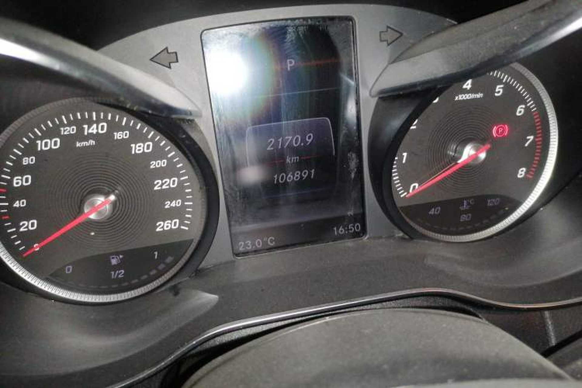Used Mercedes-Benz C-Class 2017 Facelift C 180 Estate Odometer Close Up