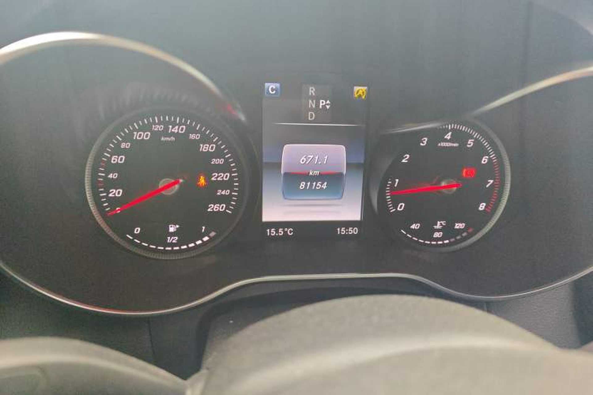Used Mercedes-Benz C-Class 2017 C 200 Sport Edition Odometer Close Up