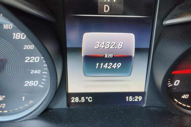 Used Mercedes-Benz C-Class 2017 Facelifted C 180 L Stylish Edition Odometer Close Up