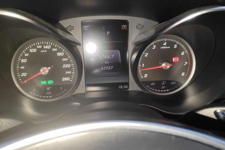 Used Mercedes-Benz C-Class 2017 Restyled C 200 Sport Edition Odometer Close Up
