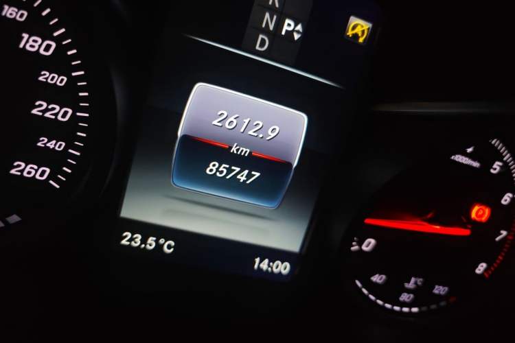 Used Mercedes-Benz C-Class 2017 C 200 4MATIC Coupe Odometer Close Up