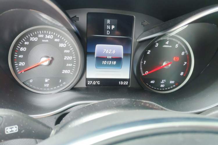 Used Mercedes-Benz C-Class 2017 C 200 4MATIC Coupe Odometer Close Up