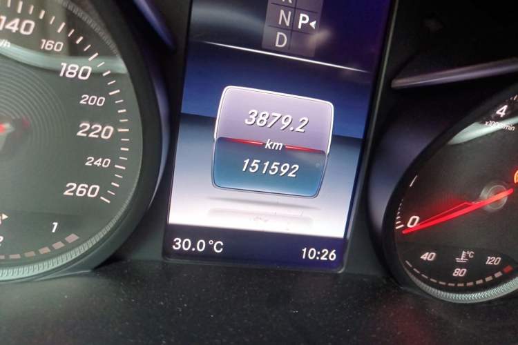 Used Mercedes-Benz C-Class 2017 C 200 Sport Edition Odometer Close Up