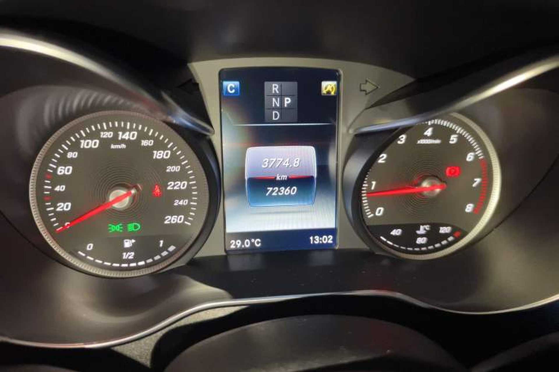 Used Mercedes-Benz C-Class 2017 Restyled C 200 Sport Edition Odometer Close Up