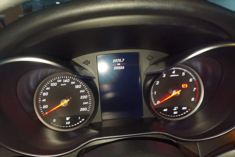 Used Mercedes-Benz C-Class 2017 C 200 Sport Edition Odometer Close Up