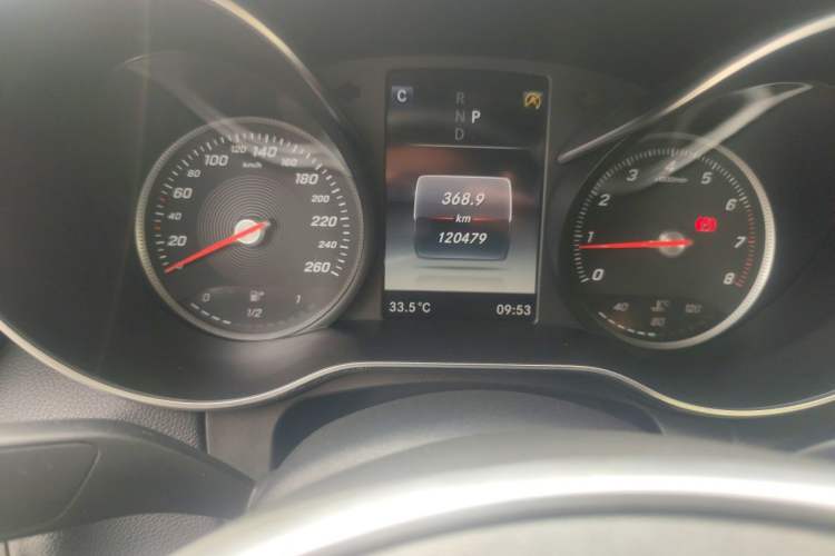 Used Mercedes-Benz C-Class 2017 Restyled C 200 Sport Edition Odometer Close Up