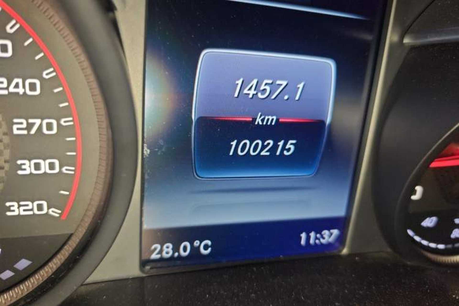 Used Mercedes-Benz C-Class 2017 C 200 Coupe Odometer Close Up