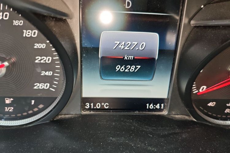 Used Mercedes-Benz C-Class 2017 C 200 Sport Edition Odometer Close Up