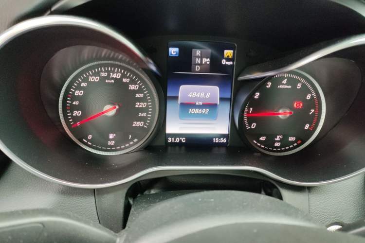 Used Mercedes-Benz C-Class 2017 C 200 Sport Edition Odometer Close Up