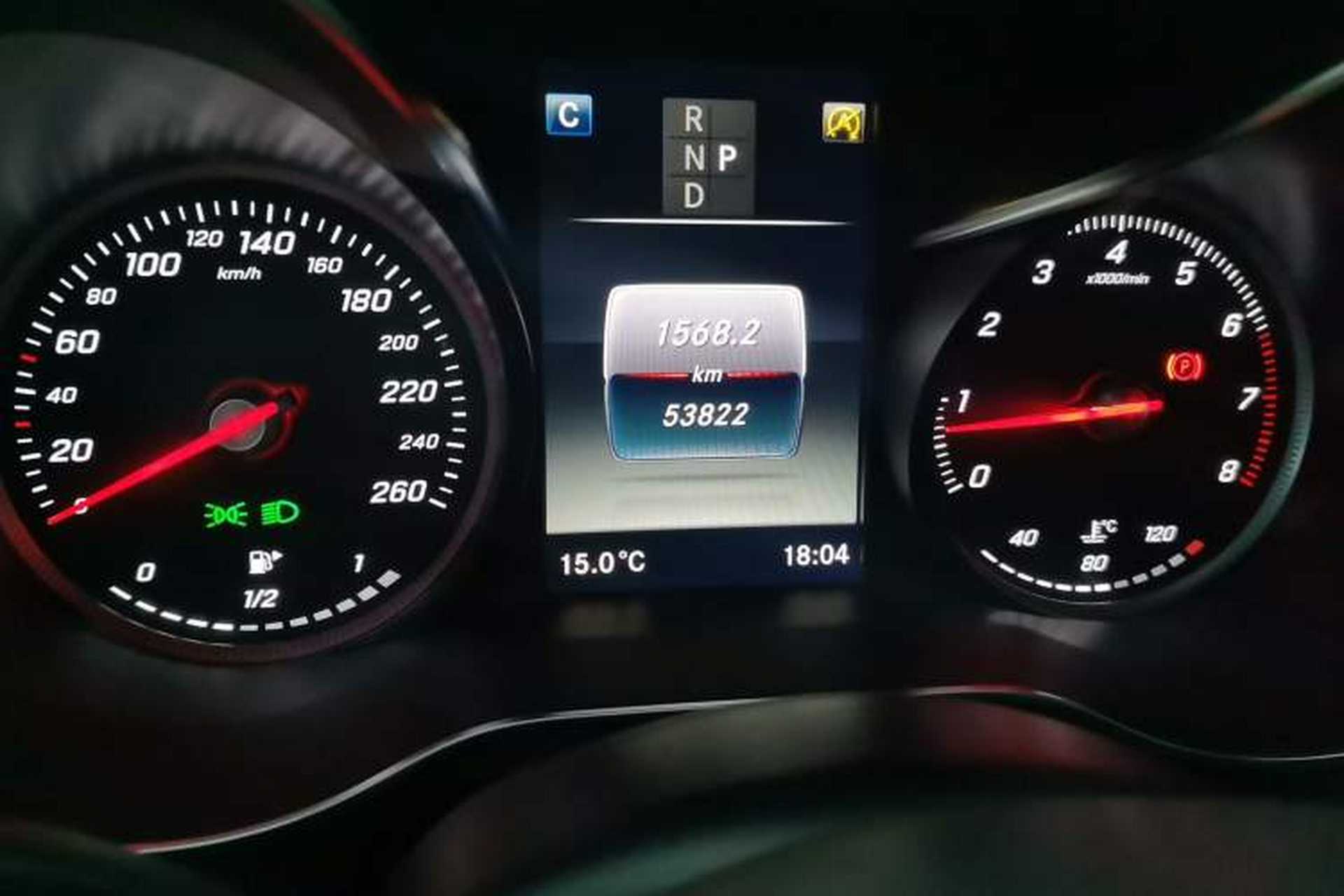 Used Mercedes-Benz C-Class 2018 C 200 4MATIC Coupe Odometer Close Up