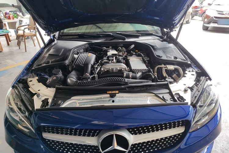 Used Mercedes-Benz C-Class 2018 C 200 4MATIC Coupe Engine Bay