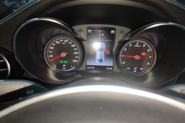Used Mercedes-Benz C-Class 2018 C 200 Coupe Odometer Close Up