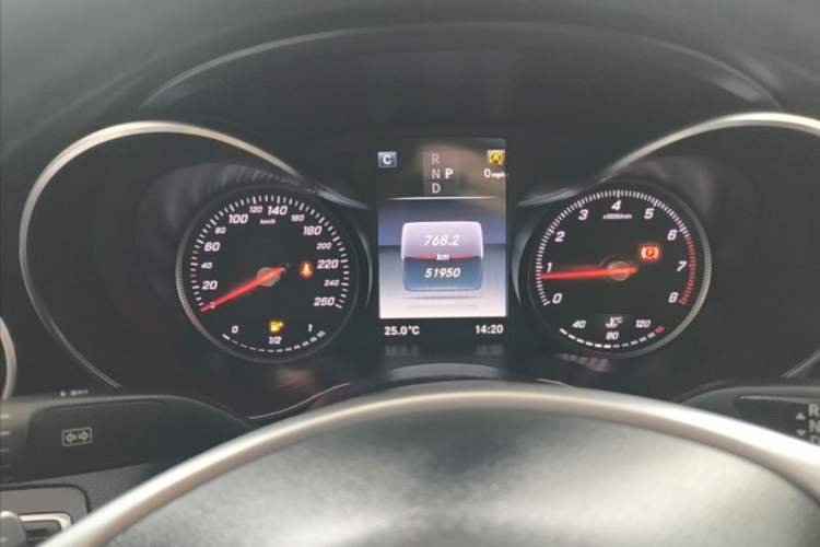 Used Mercedes-Benz C-Class 2018 C 200 Sport Edition Odometer Close Up
