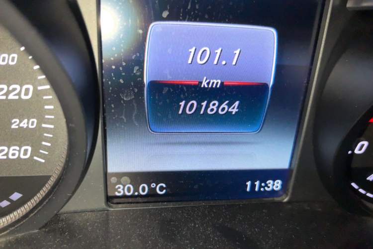 Used Mercedes-Benz C-Class 2018 C 200 Coupe Odometer Close Up