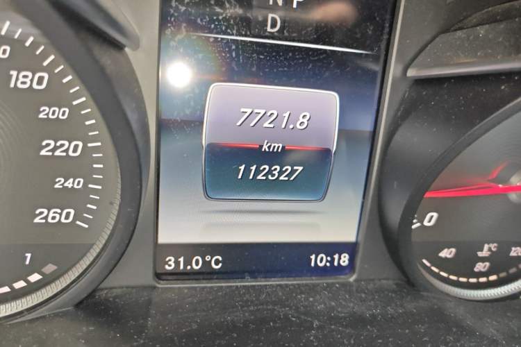 Used Mercedes-Benz C-Class 2018 C 200 Sport Edition Odometer Close Up