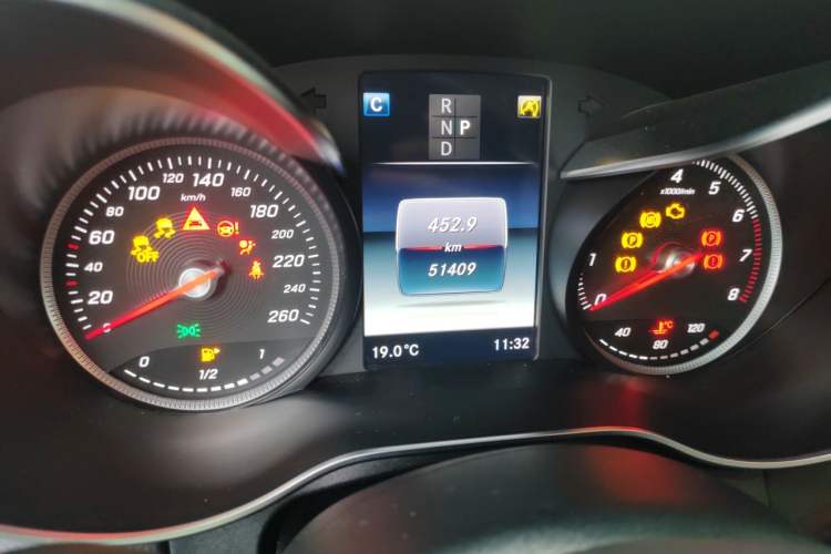 Used Mercedes-Benz C-Class 2018 C 200 L Sport Edition Achievement Special Edition Odometer Close Up