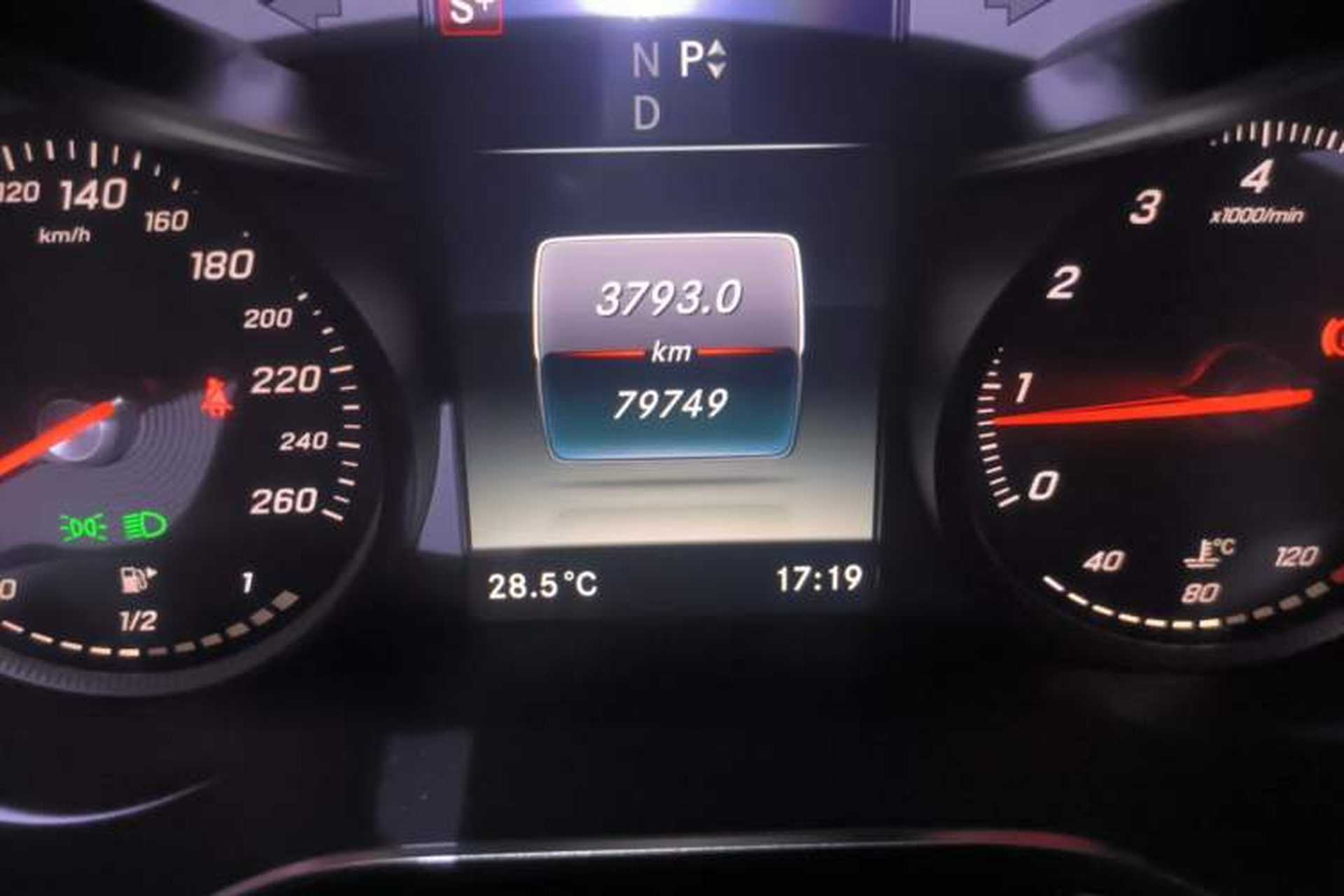 Used Mercedes-Benz C-Class 2018 C 200 Sport Edition Odometer Close Up