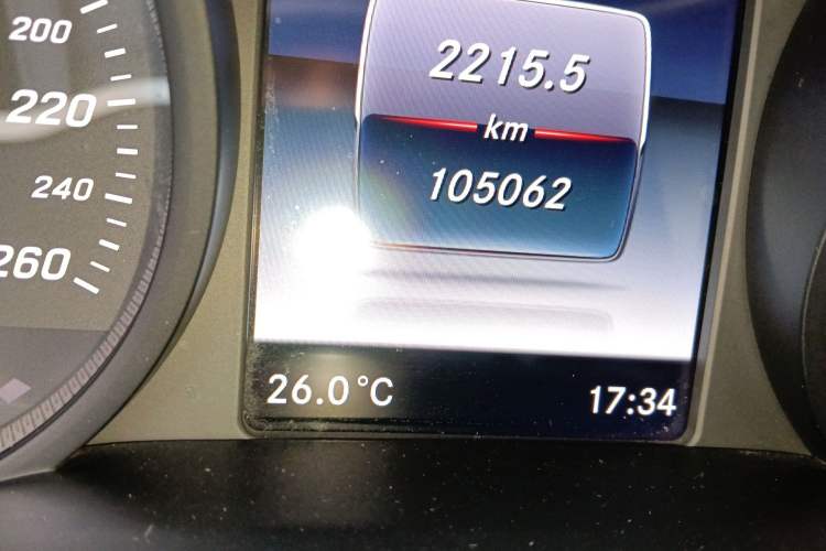 Used Mercedes-Benz C-Class 2018 C 200 Coupe Odometer Close Up