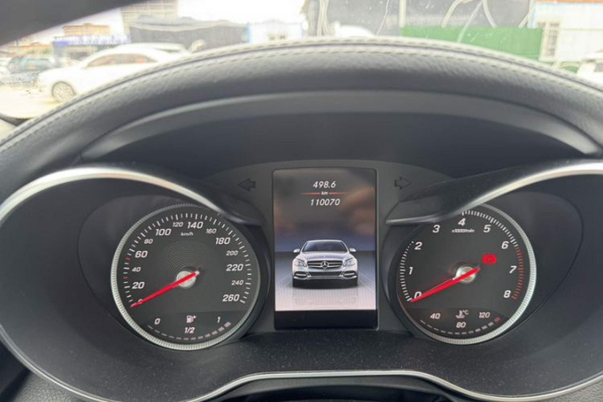 Used Mercedes-Benz C-Class 2018 C 200 L Sport Edition Odometer Close Up