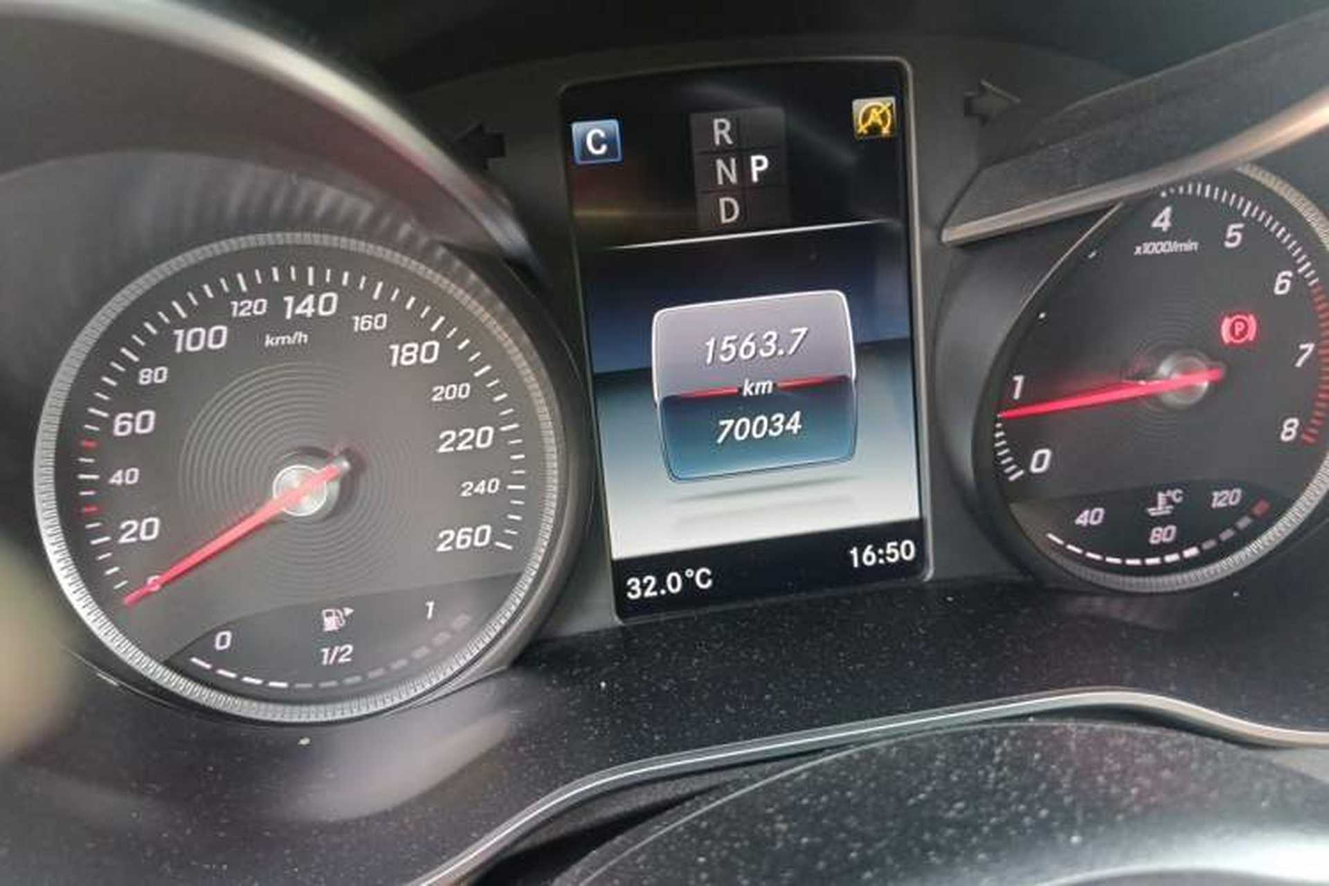 Used Mercedes-Benz C-Class 2018 C 200 4MATIC Coupe Odometer Close Up