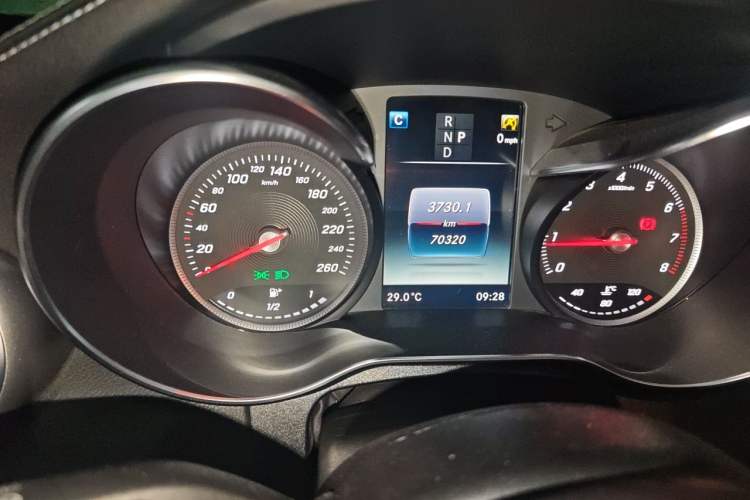 Used Mercedes-Benz C-Class 2018 C 300 Coupe Night Edition Odometer Close Up