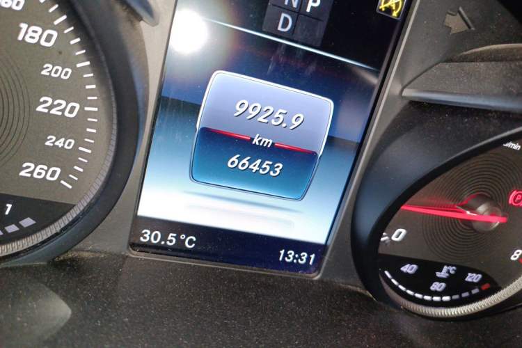 Used Mercedes-Benz C-Class 2018 C 200 Coupe Odometer Close Up