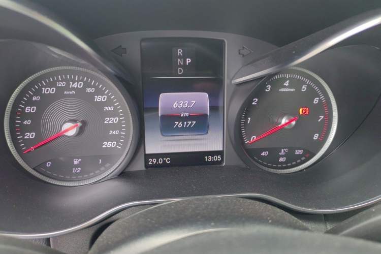 Used Mercedes-Benz C-Class 2018 C 200 Coupe Odometer Close Up