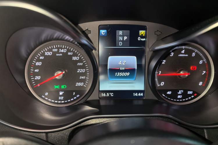Used Mercedes-Benz C-Class 2018 C 200 Coupe Odometer Close Up