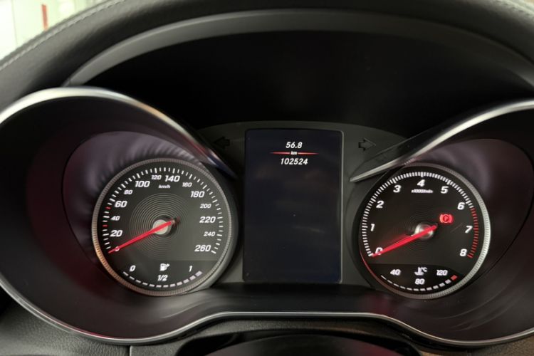 Used Mercedes-Benz C-Class 2018 C 300 Coupe Night Edition Odometer Close Up