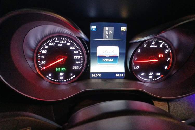 Used Mercedes-Benz C-Class 2018 C 200 Coupe Odometer Close Up