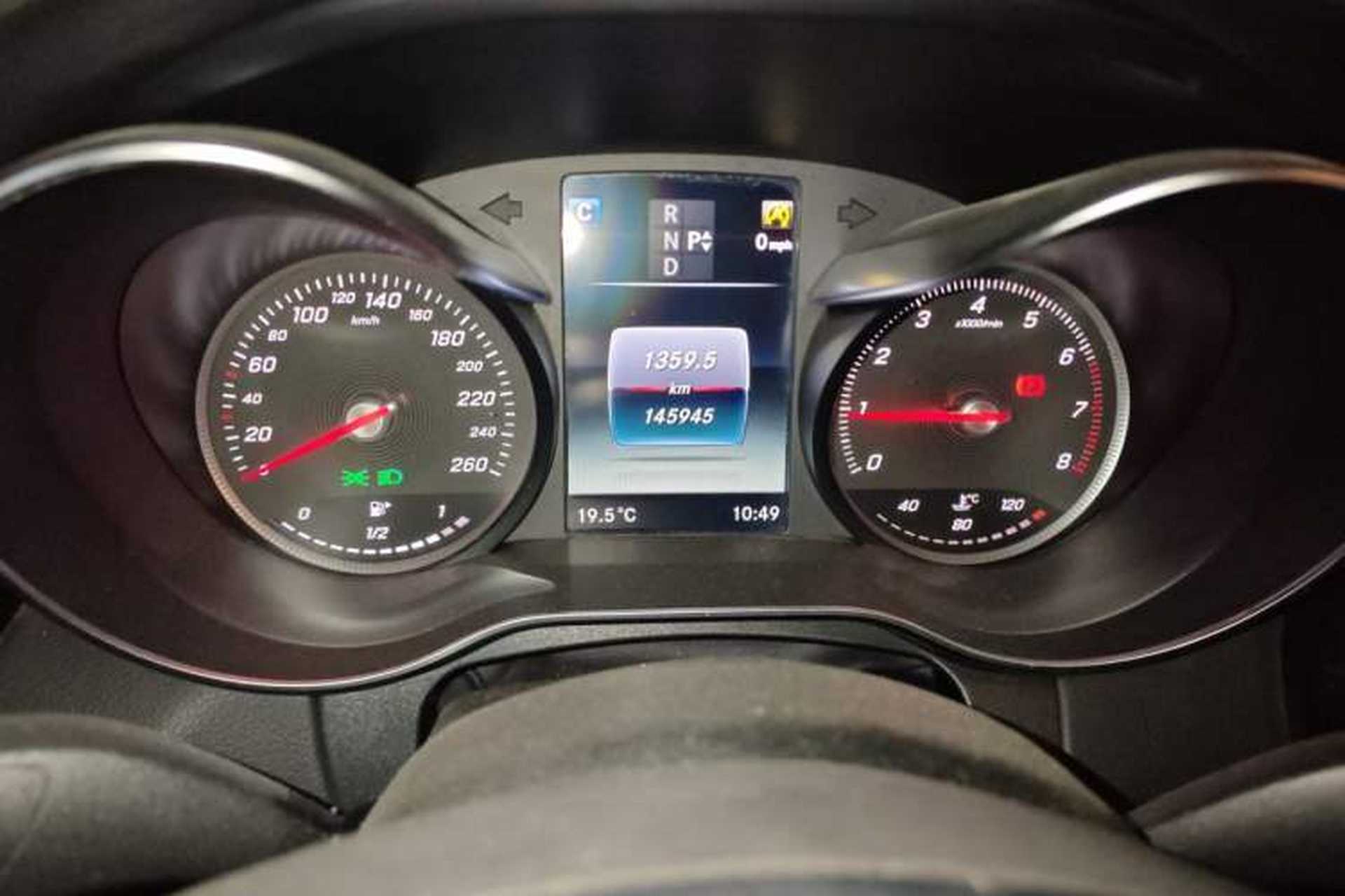 Used Mercedes-Benz C-Class 2018 C 200 Sport Edition Odometer Close Up