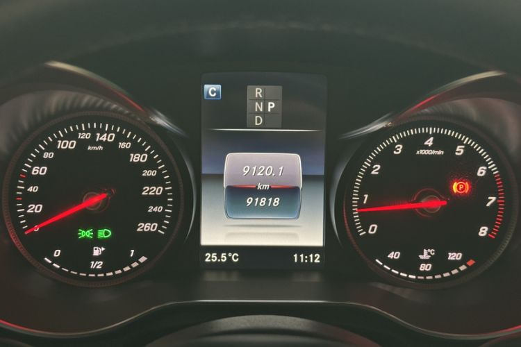 Used Mercedes-Benz C-Class 2018 C 200 L Sport Edition Achievement Special Edition Odometer Close Up