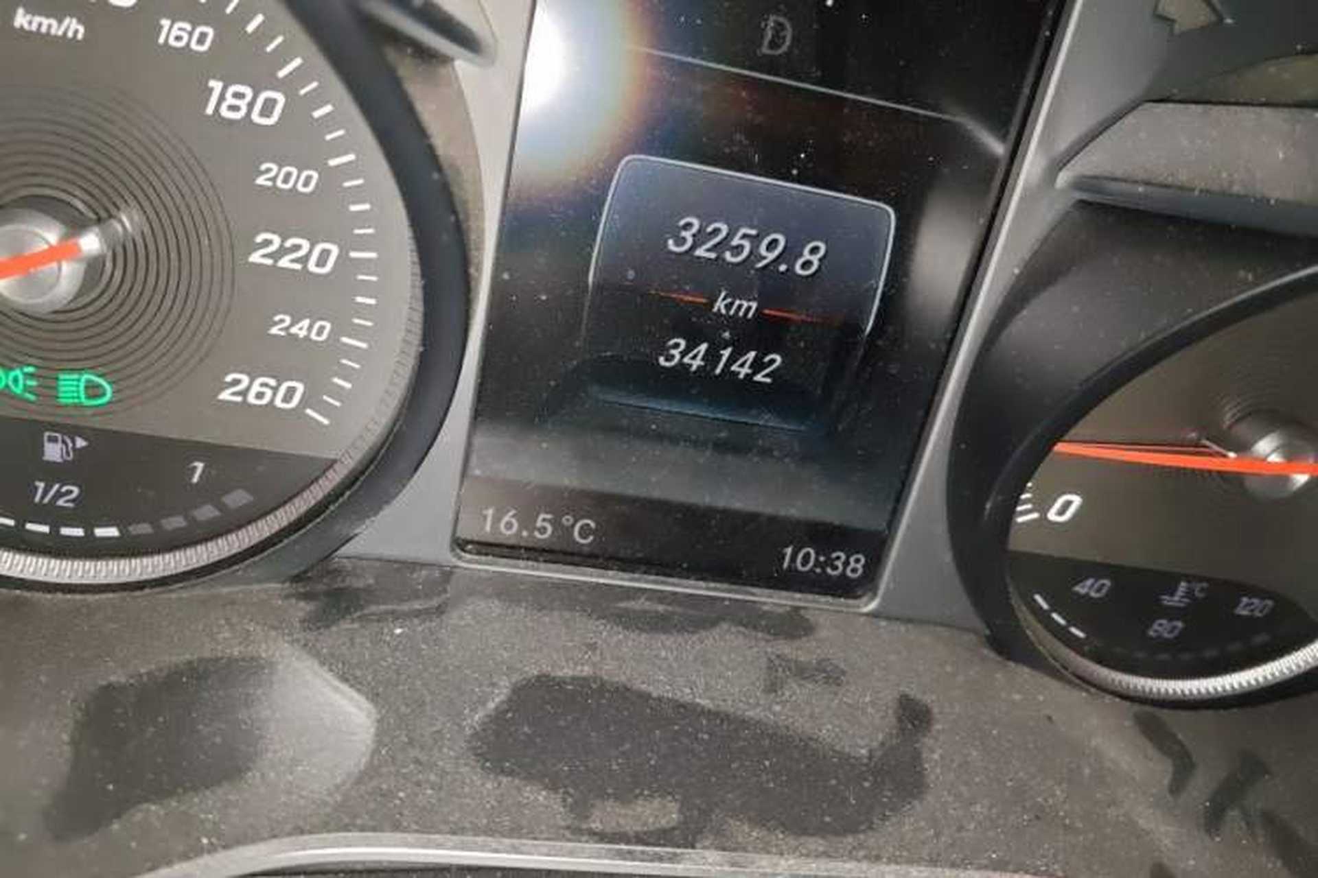 Used Mercedes-Benz C-Class 2018 C 200 L Sport Edition Odometer Close Up