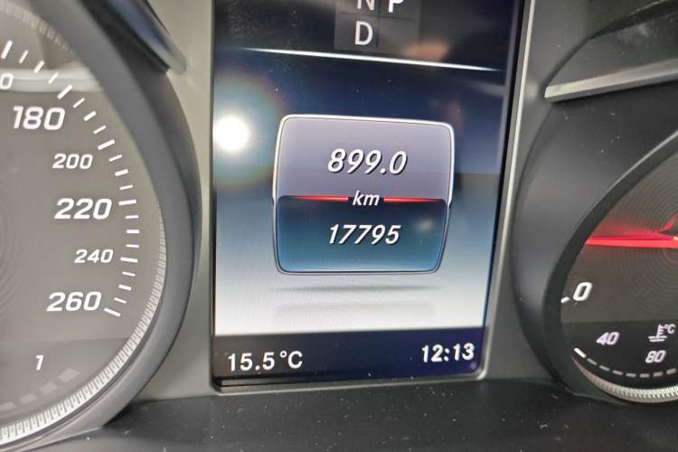 Used Mercedes-Benz C-Class 2018 C 200 Coupe Odometer Close Up