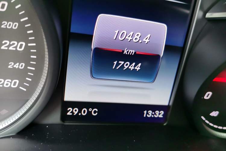 Used Mercedes-Benz C-Class 2018 C 200 Coupe Odometer Close Up