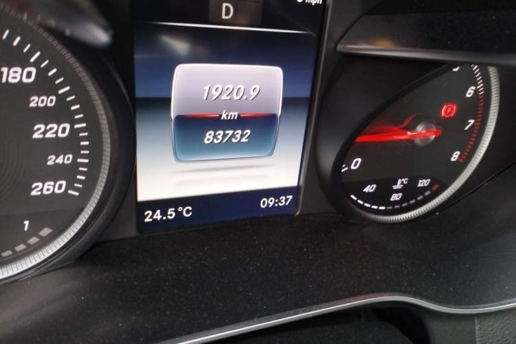 Used Mercedes-Benz C-Class 2018 C 200 Coupe Odometer Close Up