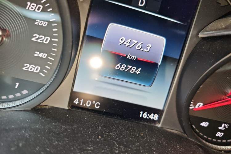 Used Mercedes-Benz C-Class 2018 C 200 Sport Edition Odometer Close Up