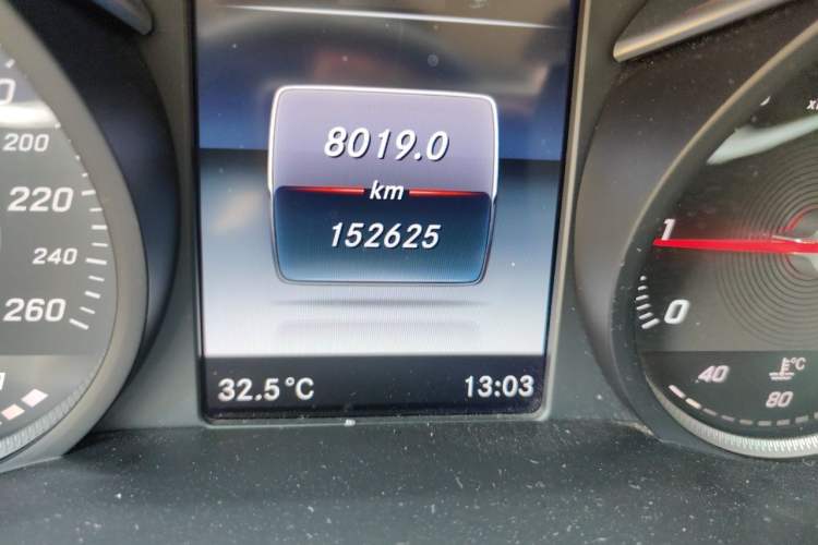 Used Mercedes-Benz C-Class 2018 C 200 L Sport Edition Odometer Close Up