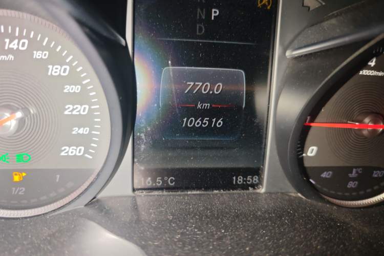 Used Mercedes-Benz C-Class 2018 C 200 Coupe Odometer Close Up