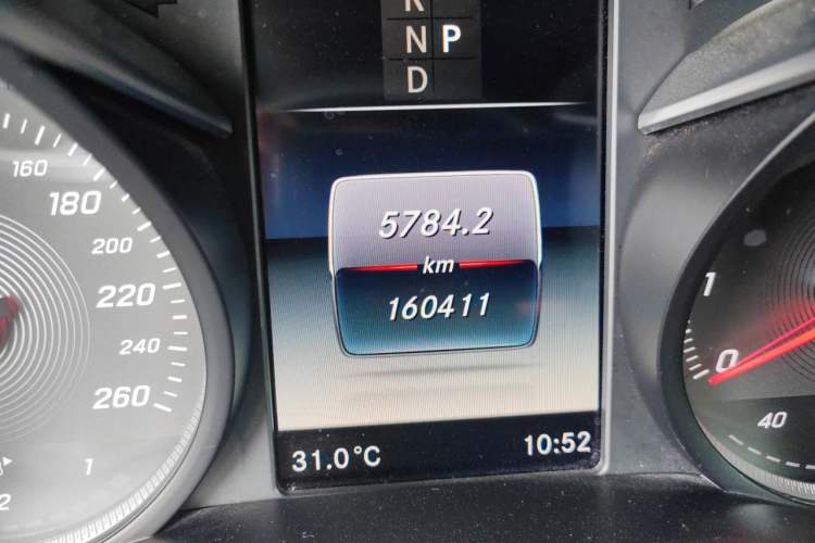 Used Mercedes-Benz C-Class 2018 C 200 Coupe Odometer Close Up