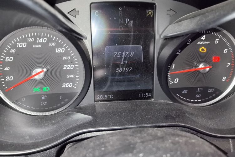 Used Mercedes-Benz C-Class 2018 C 200 Sport Edition Odometer Close Up