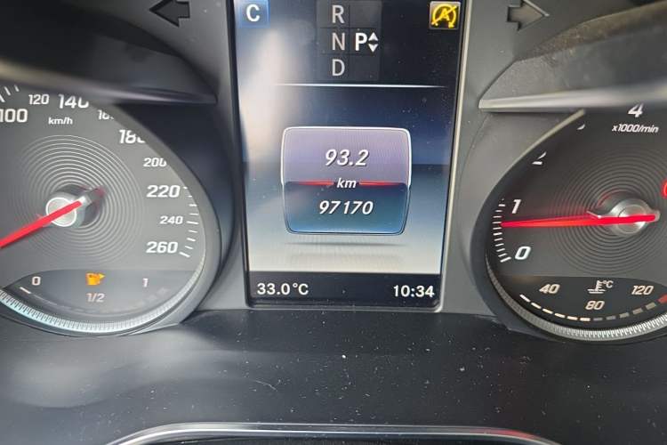 Used Mercedes-Benz C-Class 2018 C 200 Sport Edition Odometer Close Up
