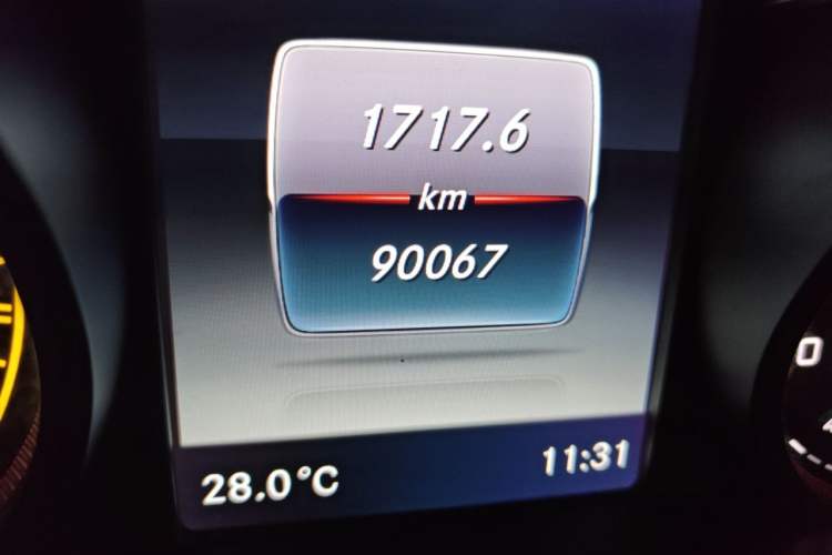 Used Mercedes-Benz C-Class 2018 C 200 Coupe Odometer Close Up