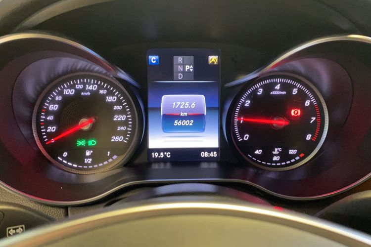 Used Mercedes-Benz C-Class 2018 C 200 Coupe Odometer Close Up