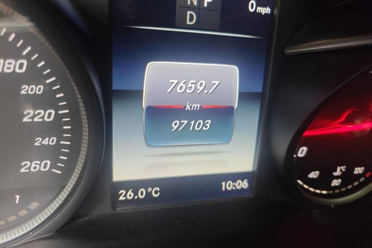 Used Mercedes-Benz C-Class 2018 C 200 Sport Edition Odometer Close Up