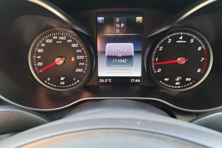 Used Mercedes-Benz C-Class 2018 C 200 Sport Edition Odometer Close Up