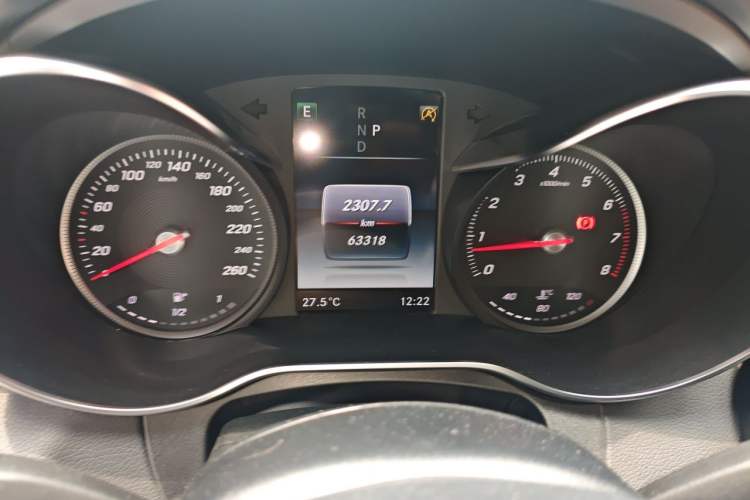 Used Mercedes-Benz C-Class 2018 C 200 Coupe Odometer Close Up